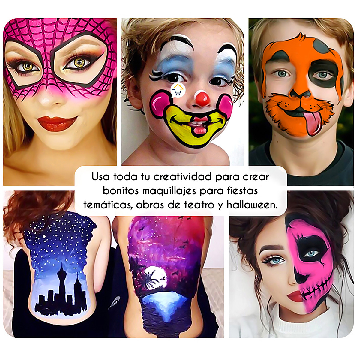 Miniatura 2 de Pinta Caritas Maquillaje Halloween NA080